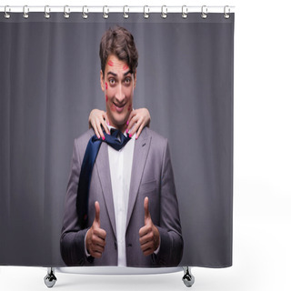 Personality  Man In Funny Romantic Concept Shower Curtains