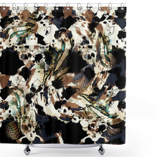 Personality  Leopard Print Texture Shower Curtains