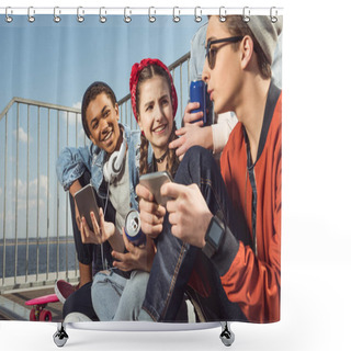 Personality  Teenagers Having Fun  Shower Curtains