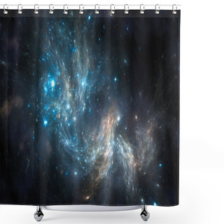 Personality  Stars And Planets Within Nebulae Shower Curtains