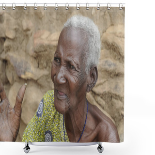 Personality  Old Woman Of The Dogon Tribe Shower Curtains