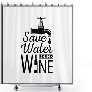 Personality  Typographical Background Shower Curtains