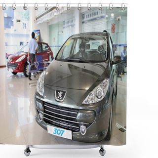 Personality  Peugeot Cars Are Displayed At A Peugeot Dealership In Shanghai, China, 15 September 2010 Shower Curtains
