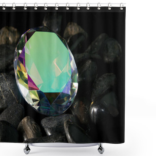 Personality  Mystic Topaz Faceted Gemstone Shower Curtains