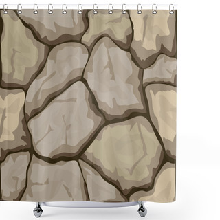 Personality  Stone Seamless Pattern Shower Curtains