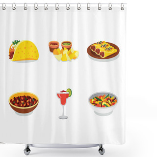 Personality  Mexican Traditional Meal Shower Curtains