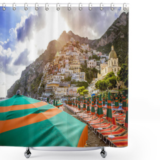Personality  Positano. Amalfi Coast, Italy Shower Curtains