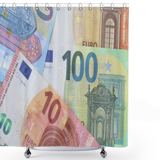 Personality  Business And Financial Concept With Euro Banknotes  Shower Curtains