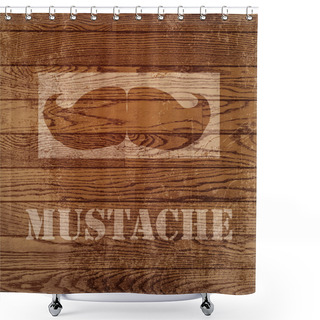 Personality  Vector Grunge Background With Mustaches. Shower Curtains