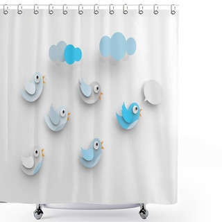 Personality  Tweeting Birds And Followers Shower Curtains