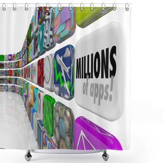 Personality  Millions Of Apps Words Shower Curtains