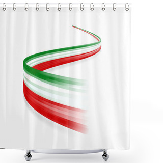 Personality  Italian Flag Shower Curtains