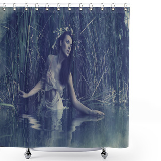 Personality  Beautiful Water Nymph Shower Curtains