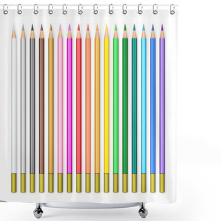 Personality  Realistic Pencils Set Shower Curtains