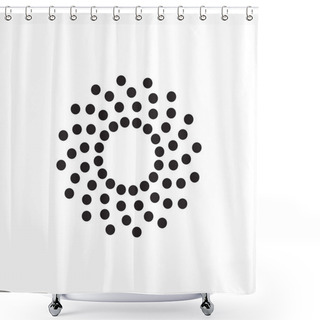 Personality  Halftone Dots Forms Shower Curtains