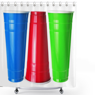 Personality  Plastic Cups Shower Curtains