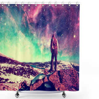 Personality  Dreamer On The Rocks  Shower Curtains