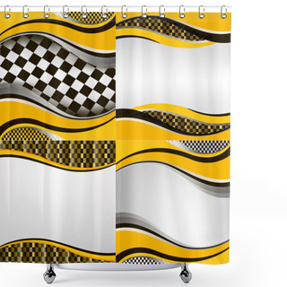 Personality  Set Of Checkered Vector Flag Background. Eps10 Shower Curtains