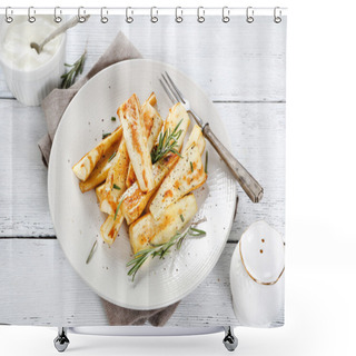 Personality  Parsnips On A Plate Shower Curtains