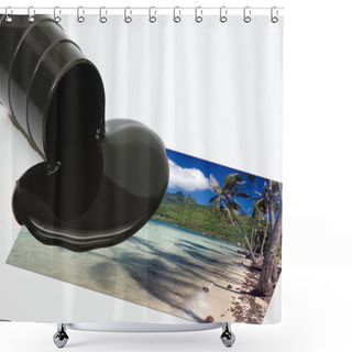 Personality  Oil Spill Shower Curtains