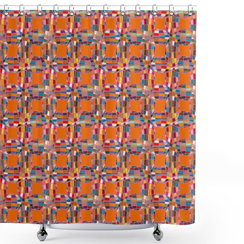Personality  Color Seamless Pattern With Cooperated Earth Globe. Shower Curtains