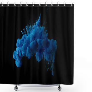 Personality  Background With Abstract Blue Splash Of Paint Shower Curtains