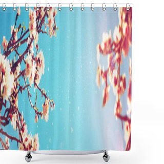 Personality  Cherry Tree Flowers Shower Curtains