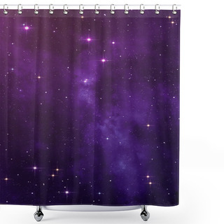 Personality  Purple Nebula Space Background Shower Curtains