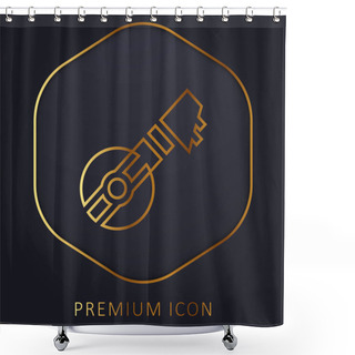 Personality  Bouzouki Golden Line Premium Logo Or Icon Shower Curtains