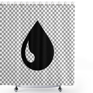 Personality  Drop Flat Icon Shower Curtains