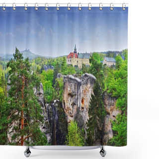 Personality  Castles Hruba Skala And Trosky Shower Curtains