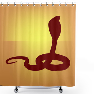 Personality  Cobra Vector Shower Curtains