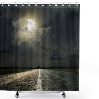 Personality  Asphalt Road Shower Curtains