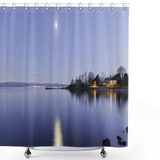 Personality  Ascog At Night Shower Curtains