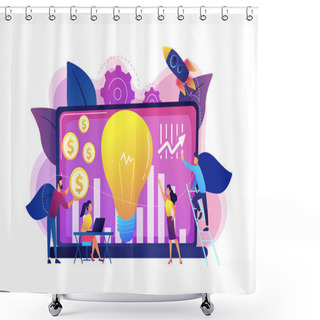 Personality  Venture Investment Concept Vector Illustration. Shower Curtains