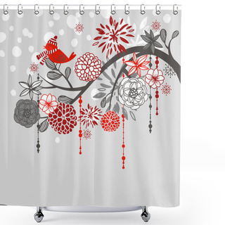 Personality  Winter Branch Shower Curtains