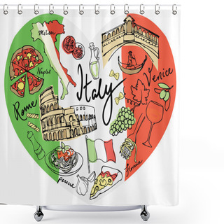 Personality  Italy Icons Shower Curtains