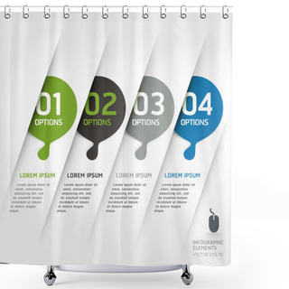 Personality  Abstract Design Element Template. Shower Curtains