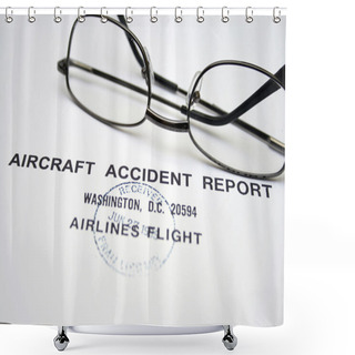 Personality  Aircraft Accident Report Shower Curtains