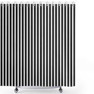 Personality  Black And White Stripes Textured Fabric Background Shower Curtains