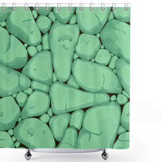 Personality  Green Stone Seamless Background Shower Curtains