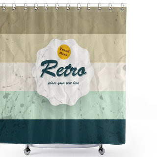 Personality  Vector Retro Colorful Background. Shower Curtains