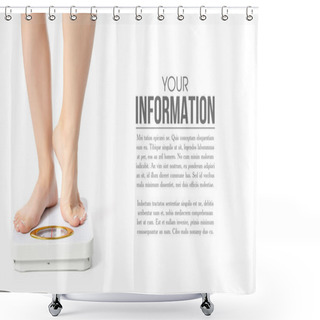 Personality  Female Feet Weighing Scale Pattern Shower Curtains
