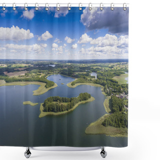 Personality  View Of Small Islands On The Lake In Masuria And Podlasie Distri Shower Curtains