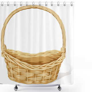 Personality  Empty Vector Basket Shower Curtains