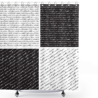 Personality  Set Of Text Patterns Shower Curtains