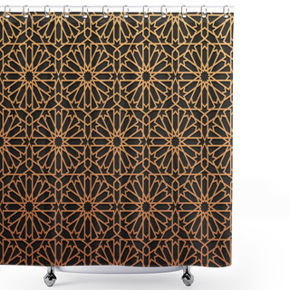 Personality  Moroccan Islamic Pattern Art Ornament Background Shower Curtains