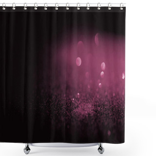 Personality  Blurred Pink Glitter On Dark Background Shower Curtains