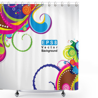 Personality  Abstract Colorful Magical Wave Background Shower Curtains