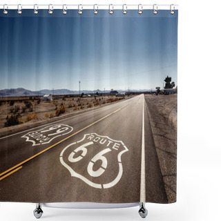 Personality  Famous Route 66 Shower Curtains